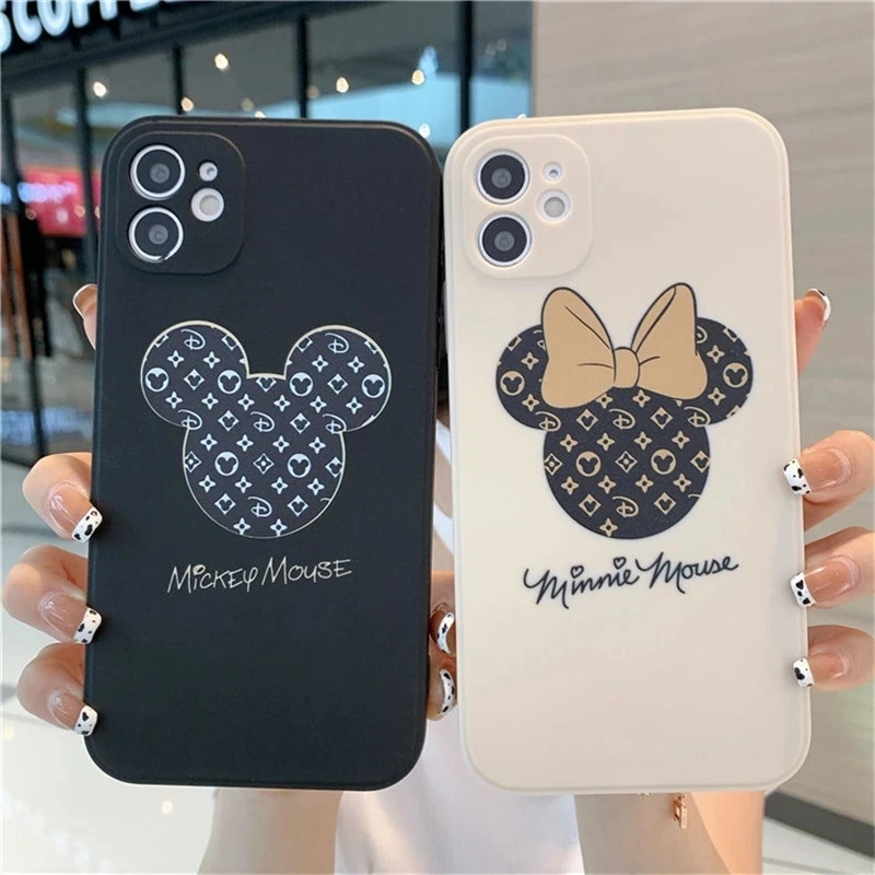 

Новый чехол DISNEY для iPhone 13 Promax, мягкие чехлы с Микки и Минни Маусом для iPhone 11, 12, 13, Pro Max Mini, 7, 8 Plus, XR, XS, чехол в подарок