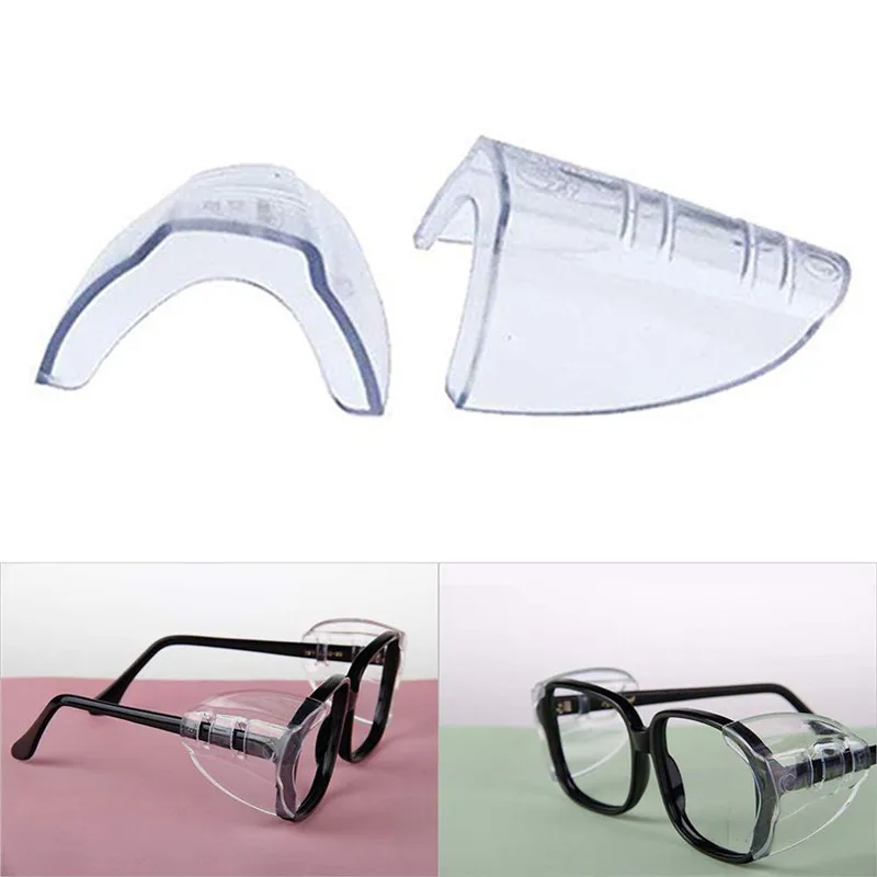 

Нетоксичные очки для глаз боковая защита 1 пара Безопасные гибкие прозрачные защитные боковые очки Защита очков универсальная противотума...