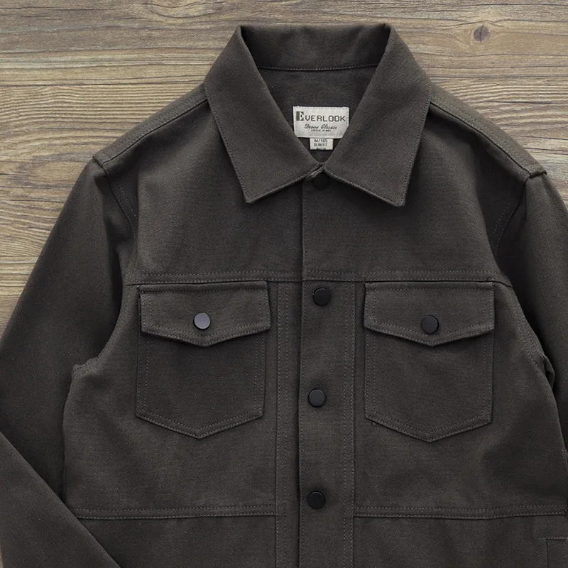 Джинсовые рубашки мужские джинсовые облегающие с длинным рукавом толстые для