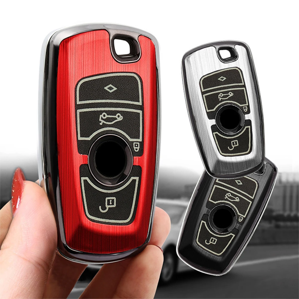 

Aluminum Alloy Car Key Case Cover Fob Skin For BMW 520 525 F30 F10 F18 1 3 5 7 Series X3 X4 M3 M4 M5 E34 E36 E90 Car Accessories