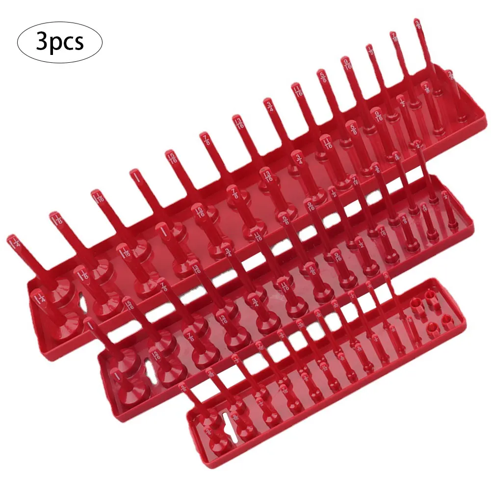 

3 шт., лоток-органайзер для гнезда привода, 1/4 дюйма, 3/8 дюйма, 1/2 дюйма