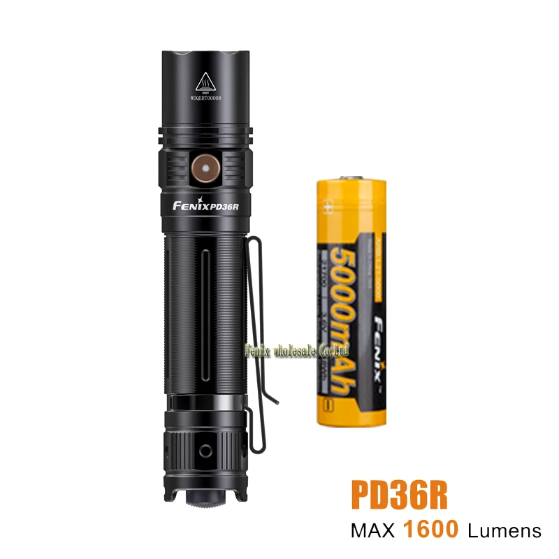 Новый тактический фонарик Fenix PD36R 1600 люмен ультракомпактный поисковый с