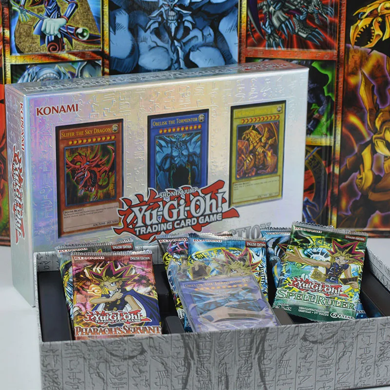 YU GI OH US и Европа Европейский выпуск LC01 три волшебных Бога Подарочная коробка коллекция карт для мальчиков и девочек игрушки подарки