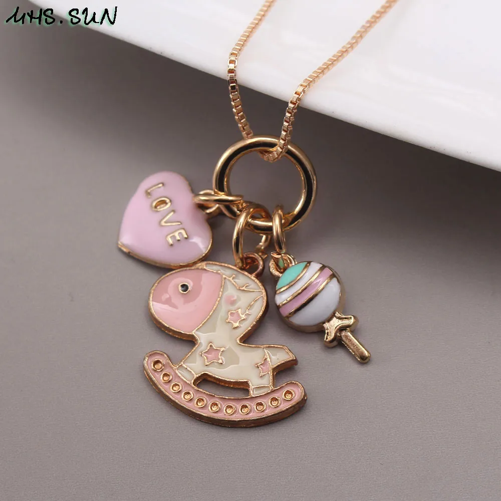 1 шт. модное мультяшное ожерелье MHS.SUN с кулоном Троян сделай сам ювелирные изделия