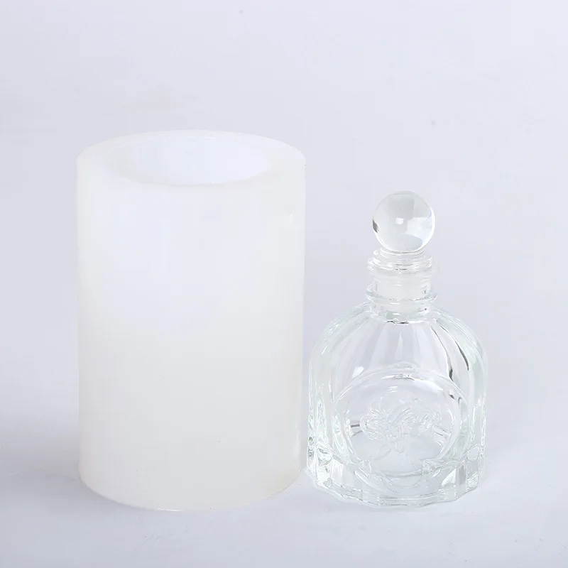 

3D искусство в виде бутылки, «сделай сам», Ароматизированная свеча, креативное ремесло, украшение для дома, силиконовая форма, ретро-Духи Цил...