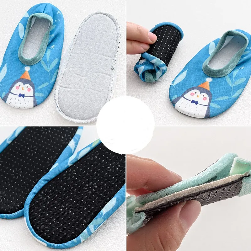 Calcetines de algod&oacute;n con dibujos animados para beb&eacute;, antideslizantes, cortos, de barco, antideslizantes, para primeros pasos-2