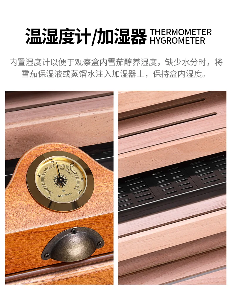CIGARLOONG Cedar Wood увлажняющая коробка шкафчик фирмы "Humidor" Большая емкость подходит 100 четырехслойная сигара Humidor деревянная коробка CLA-A0012