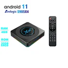 ТВ-приставка на Android 11 Amlogic S905X4, самый умный декодирующий Двойной Wi-Fi 2,4 ГГцтелефон X96 X4, медиаплеер AV1