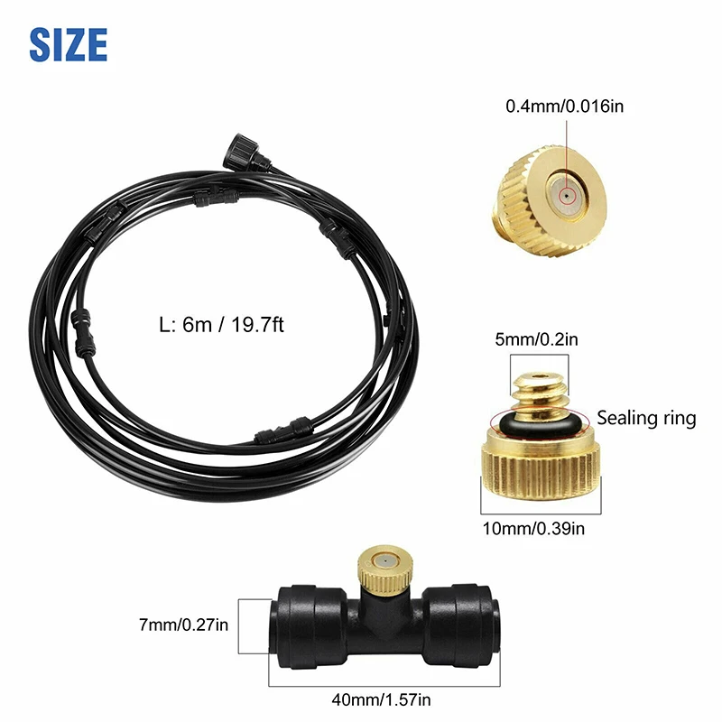 Система водяного тумана система охлаждения внутреннего дворика насадка для