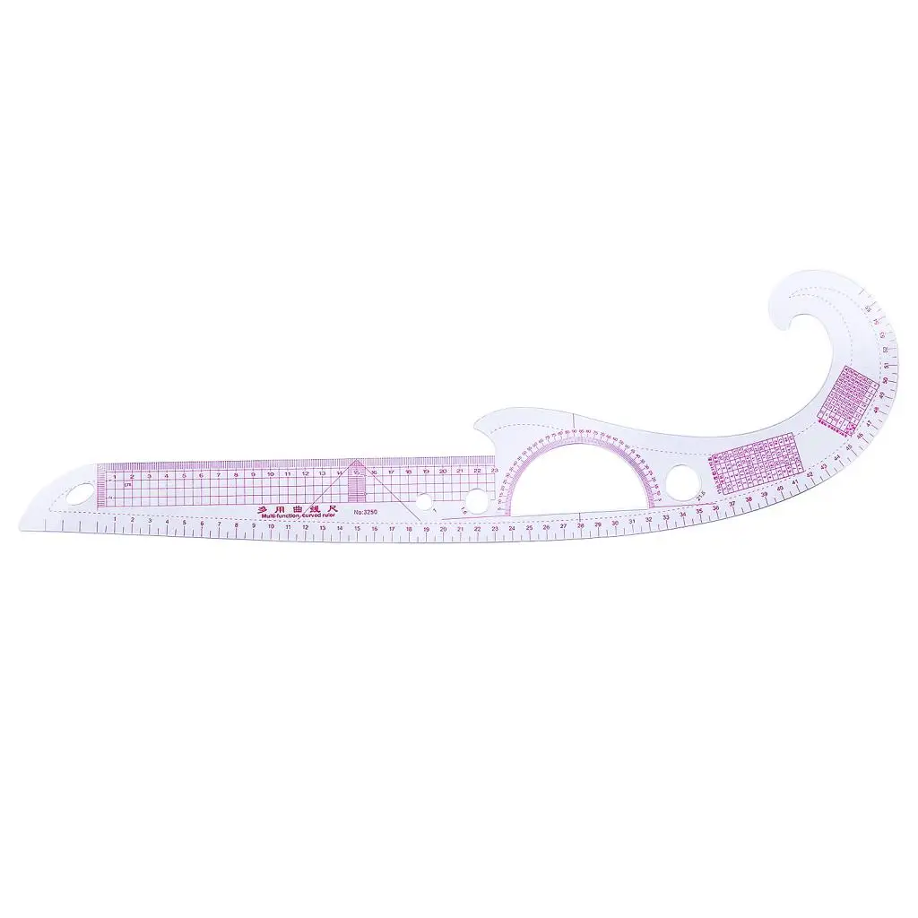 

6 Pieces French Metric Ruler Plastic Sewing Tools Curve Shaped Measure Ruler for Sewing Dressmaking Supplies, Assorted 6 Styles