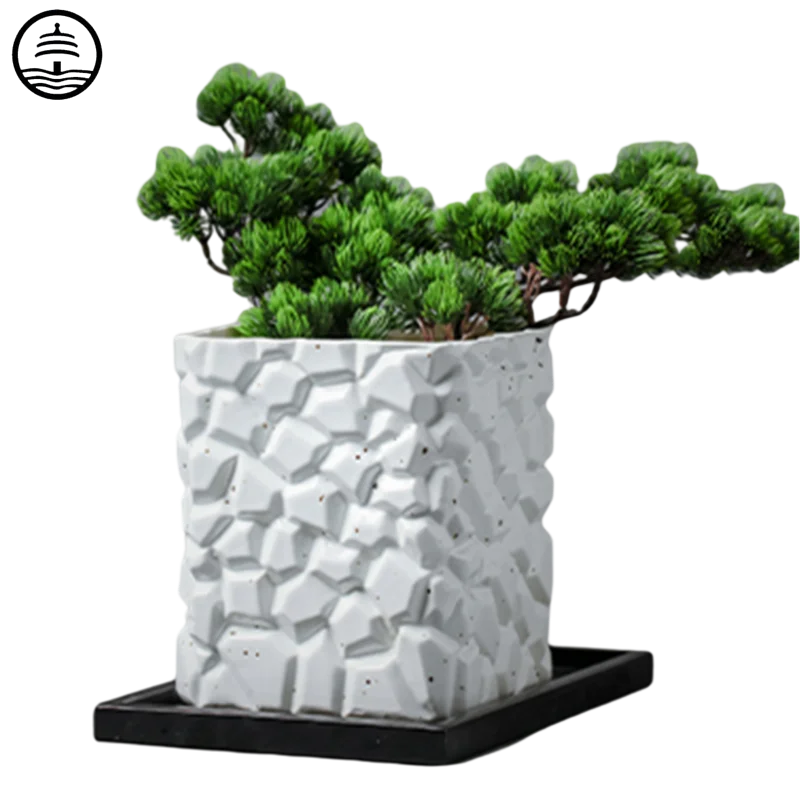 

Креативная квадратная керамическая ваза Bao Guang Ta, цветочный горшок для гидропоники, современный гостиной, офиса, домашний декор, организация...