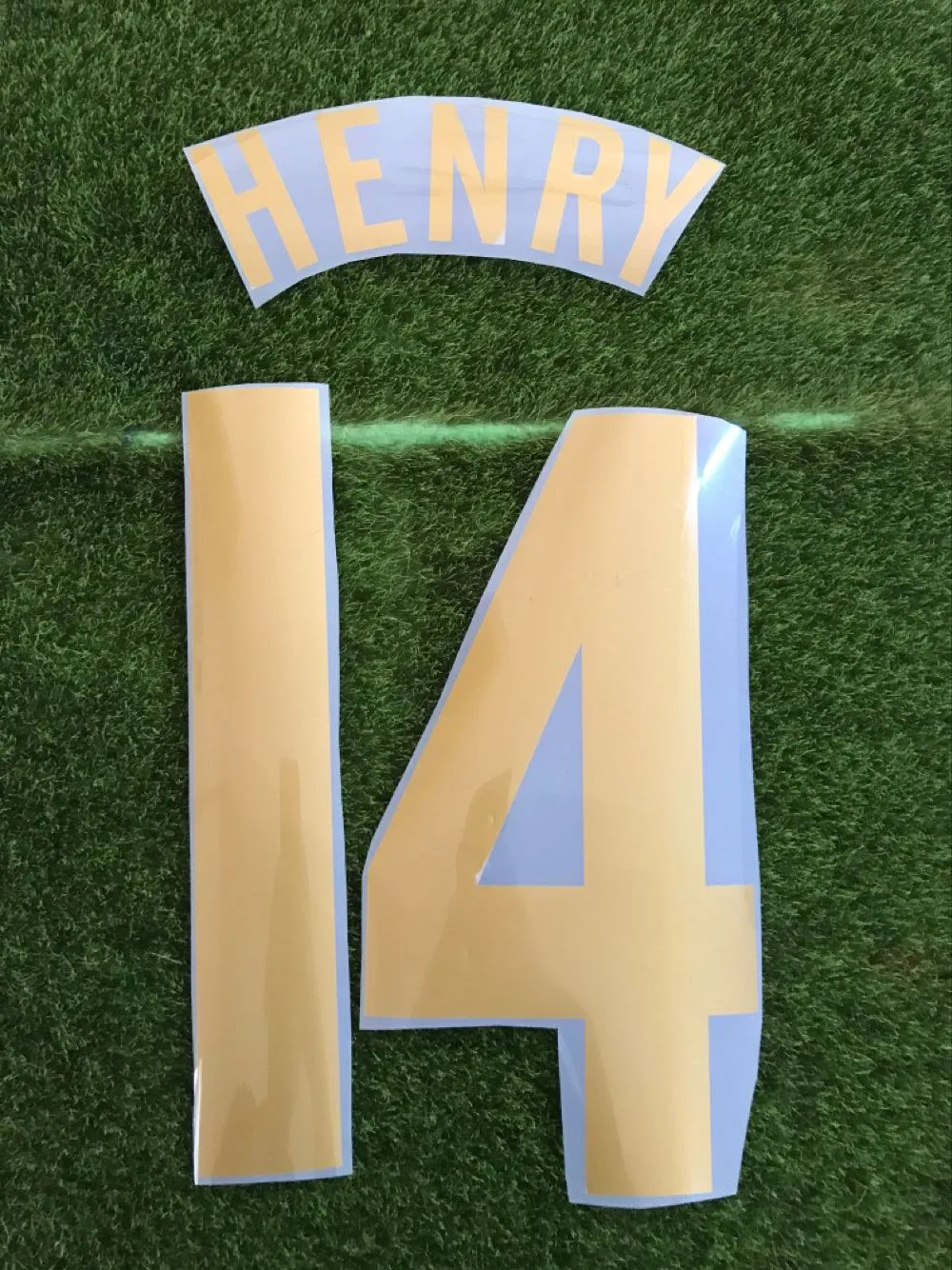 

#14 HENRY Nameset #10 Bergkamp #4 Vieira Custom Any Name Number Printing Heat Transfer Iron ON Soccer Badge