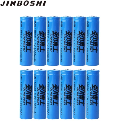12X Battery 10 шт. 3,7 в 18650 1600 мАч перезаряжаемый высокомощный аккумулятор литий-ионный аккумулятор+ 18350 18650 зарядное устройство для фонарика налобный фонарь - Цвет: 12X Battery