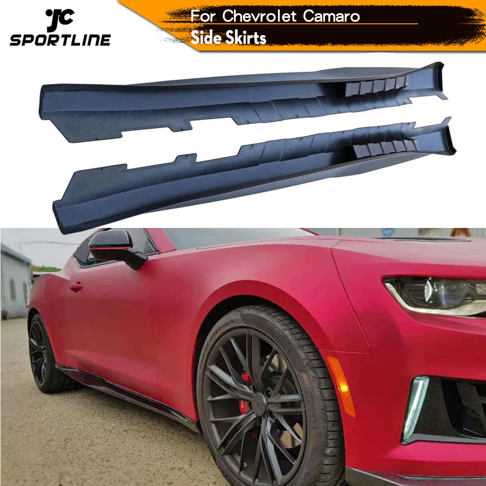 Боковые удлинительные губы для Chevrolet Camaro 2017 Coupe 2 двери полипропиленовый материал