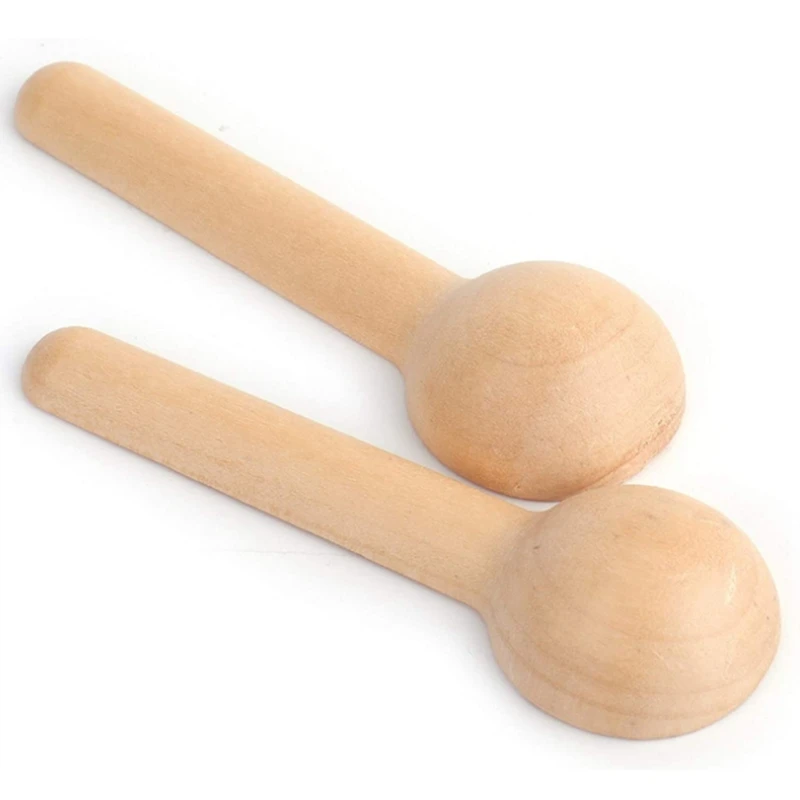 100PCS Mini Wooden Spoon Home Kitchen Cooking Small Bath Salt For Spice Jar Seasoning Condiment Honey Coffee | Дом и сад