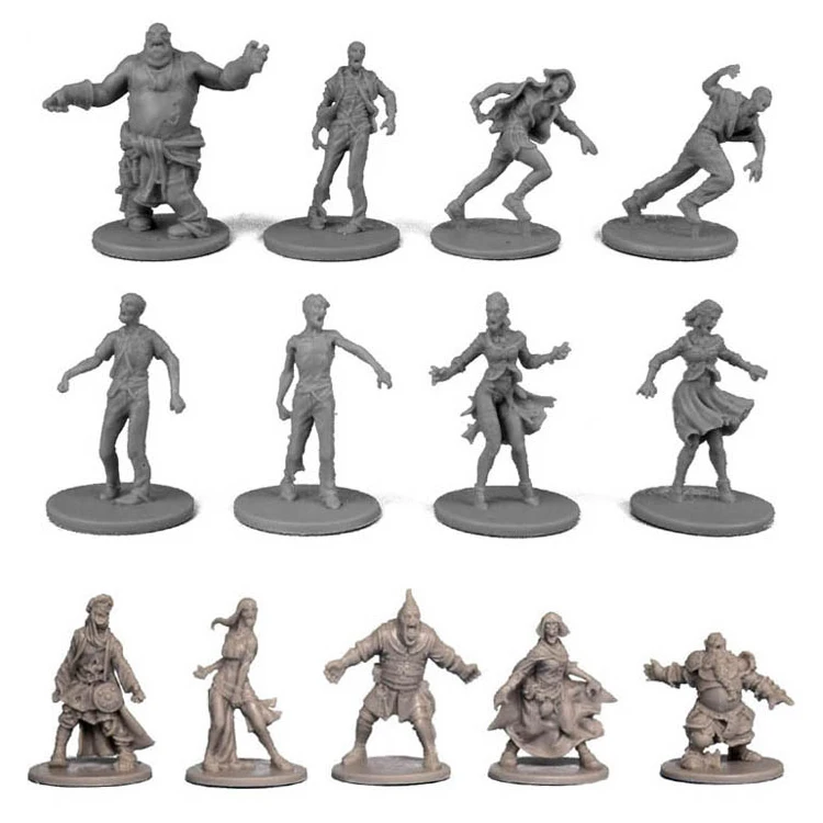 Модель Zombicide 1/72 полимерная фигурка черная гибель пластиковая модель набор для