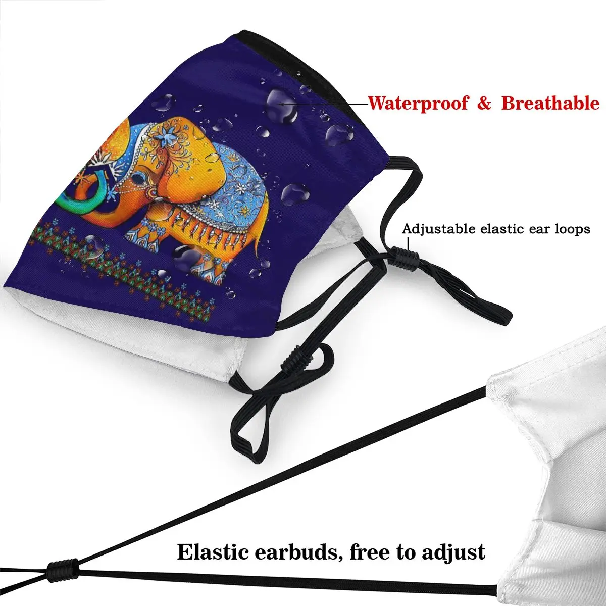 Littlest слон любовь взрослый многоразовая маска для лица мультфильм животное