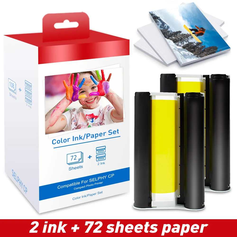 Набор чернил UniPlus для Canon Selphy cp1300 совместимый принтер CP1200 CP910 CP900 2 Ink 72 листов