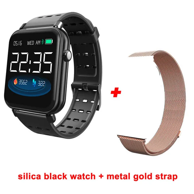 Black add gold Y6 Pro, умный Браслет, пульсометр, измеритель артериального давления, кислородный монитор, умные часы, IP67, водонепроницаемые, мульти спортивные, фитнес-трекер, браслет - Цвет: Black add gold