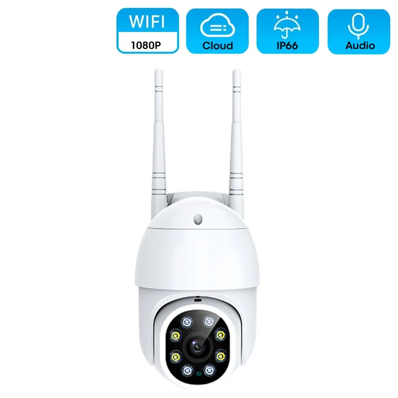 

IP-камера наружная беспроводная, 1080P, PTZ, Wi-Fi, ИК, 2 МП