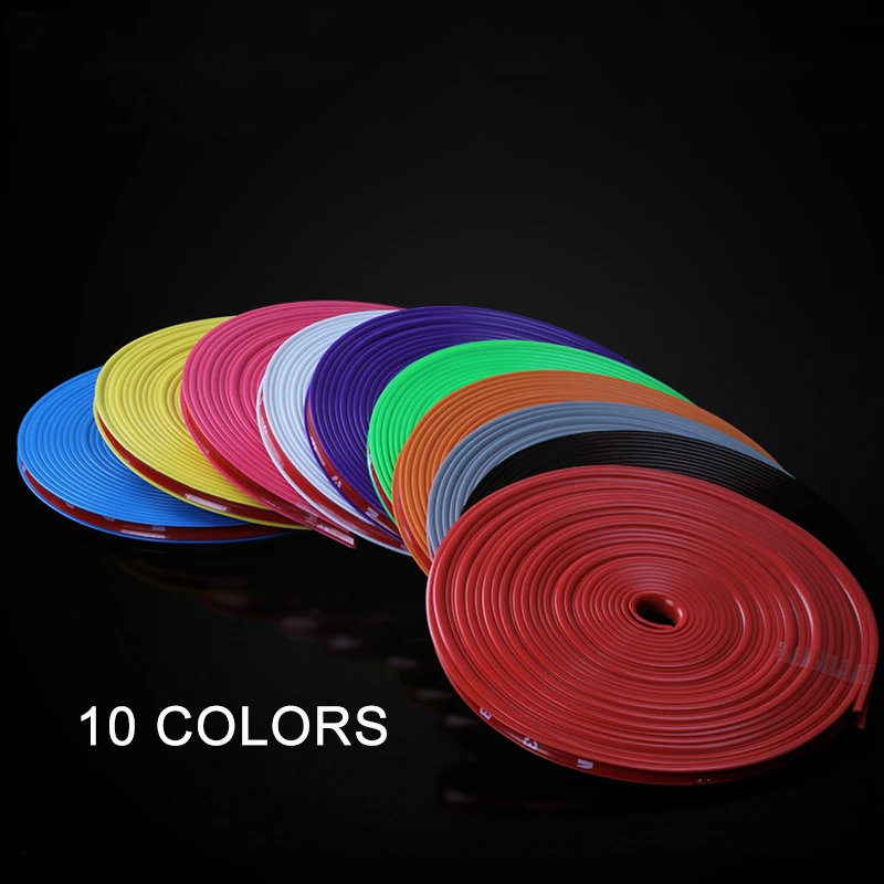 Hot Sale 8M/Roll Car Wheel Protection Sticker Decorative Strip Rim Tire Shape Modification Auto Accessories | Автомобили и