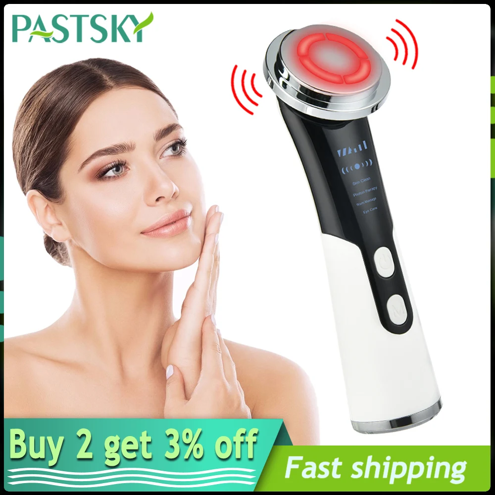 Очищения омоложения устройство EMS светодиодный Фотон Лечение вибрацией массажер