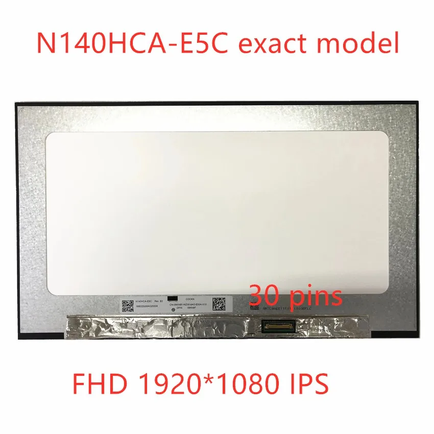 Оригинальный ЖК-дисплей 14 дюймов FHD 1920X108 0 IPS eDP 30PIN для ноутбука замена цифровой