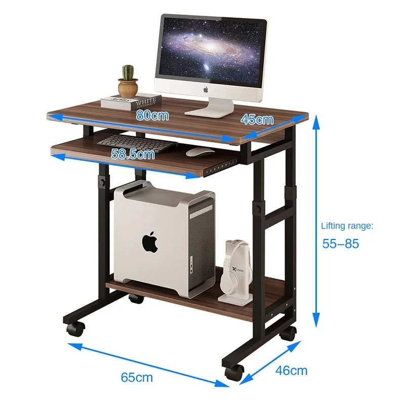 

Bed Side Laptop PC Desk Desktop Computer Table with Keyboard Tray Desk Removable Lifting Study Desk Gaming Table