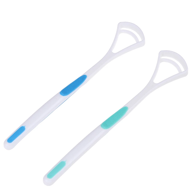

1PCS Oral Dental Care Clean Away Bad Breath Tongue Cleaner Brush Scraper Handle Tool For Adults 6 Colors Can Chose