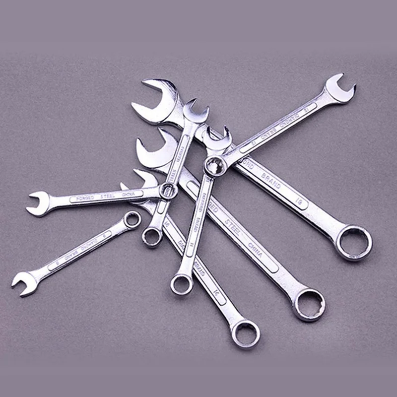 

8pc Combination Wrench Boutique Red Shelf Set 8-19mm Combination Wrench Set-(8.9.10.11.12.14.17.19) Sheet Metal Tool Set
