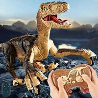 2 4g rc dinosaur intelligent raptor animal remote control dinosaur toy electric walking animals cat toys for children gift