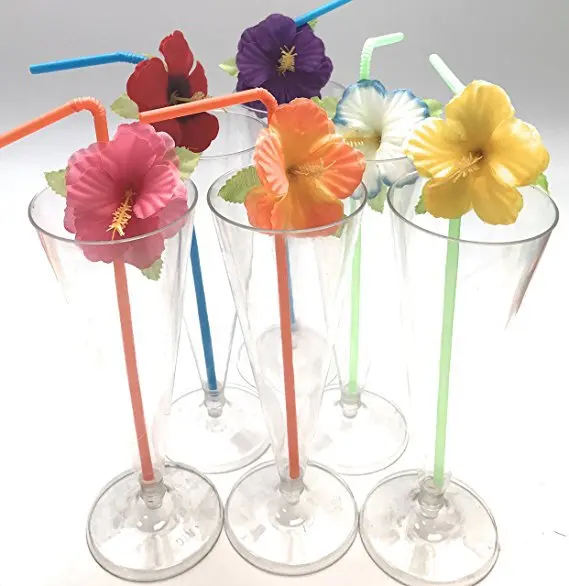 

Flower Bendable Drinking Straws Party Table Decor for Party Tropical Party Decorations home decor wedding birthday