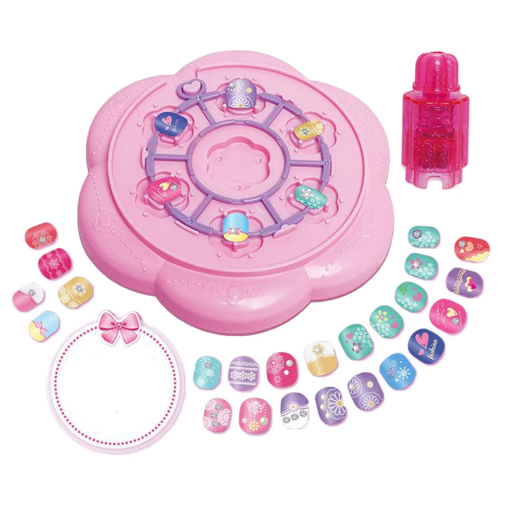 

Kids Pretend Nail DIY Makeup Toy Makeup Kit, Make Up Toy Cosmetic Kit Gifts for Girls - Safety Tested- Non Toxic