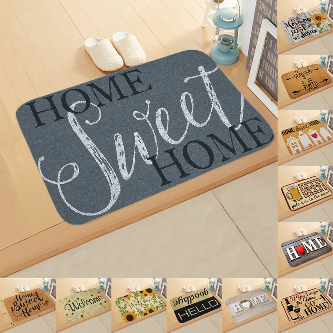 40x60cm коврик перед входной дверью &quotWelcome&quot Ванная комната Кухня милый дом письмо