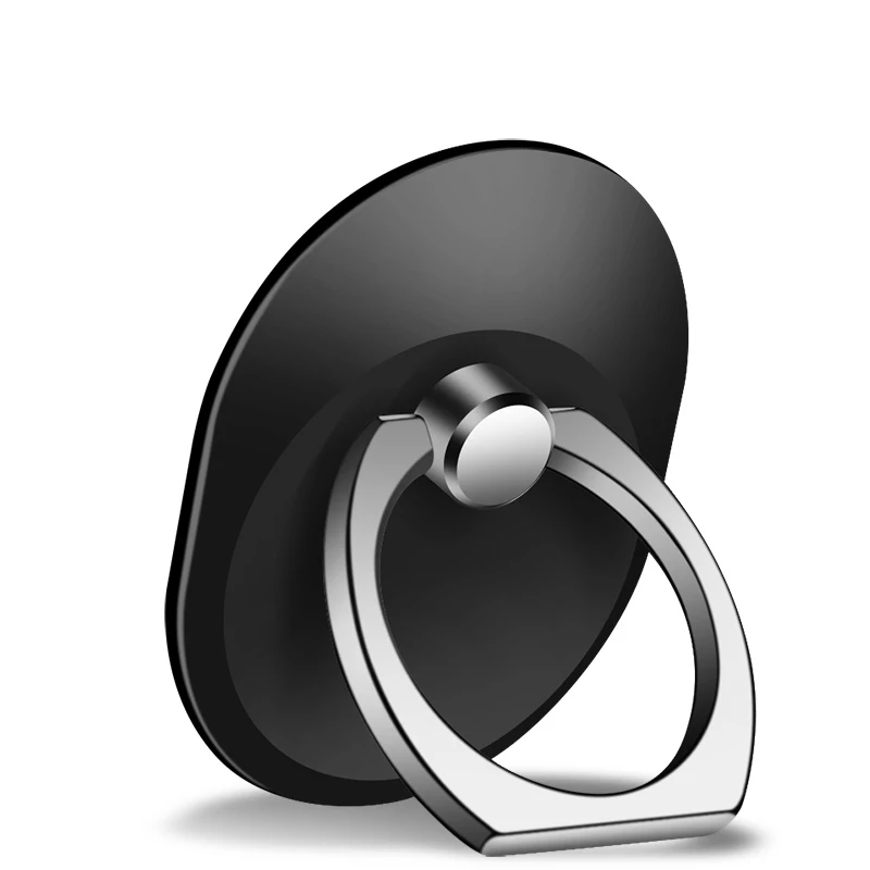 Black Палец кольцо Мобильный телефон Смартфон подставка держатель для iPhone X 8 7 6 6S Plus смартфон IPad MP3 Автомобильный держатель Подставка для samsung - Цвет: Black