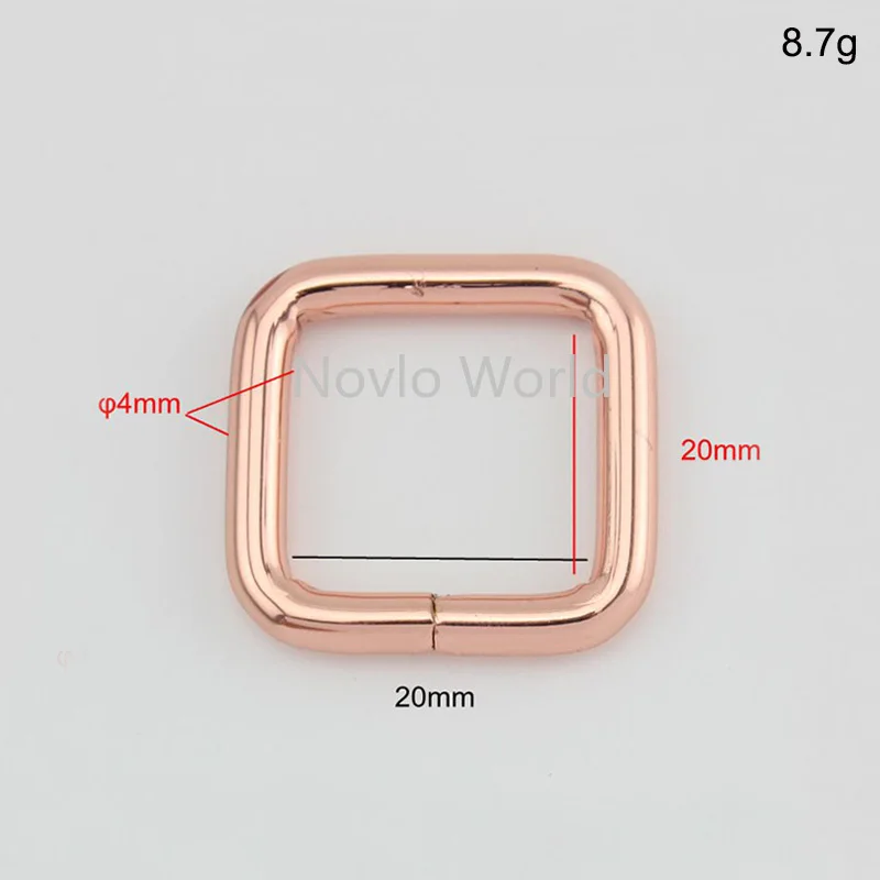 Мир Nolvo 5-20-100 шт 5 цветов 20*20 мм квадратные металлические пряжки тесьма Ремень