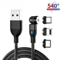 magnetic cable micro usb wire fast charging type c data rotating cord magnet charger for iphone 13 12 mini 11 pro max huawei p50