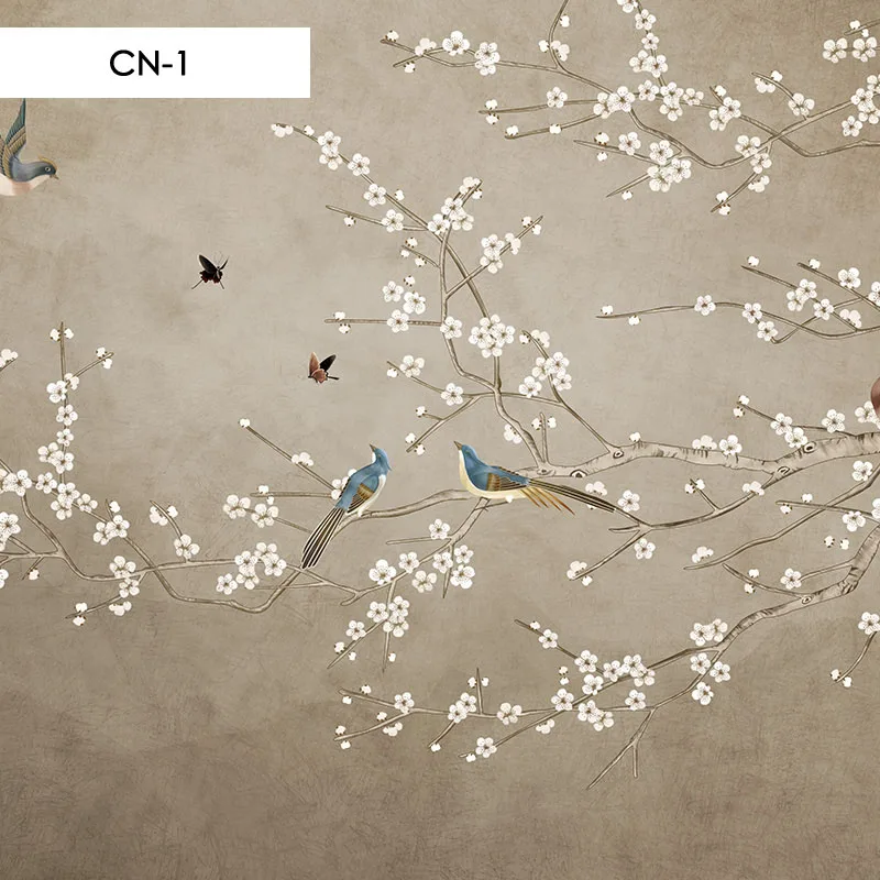 CN-1 Chinese classical style Roller blinds Lotus flowers Birds Printing Blackout and daylight Window Blinds shades Bedroom balcony - Цвет: CN-1
