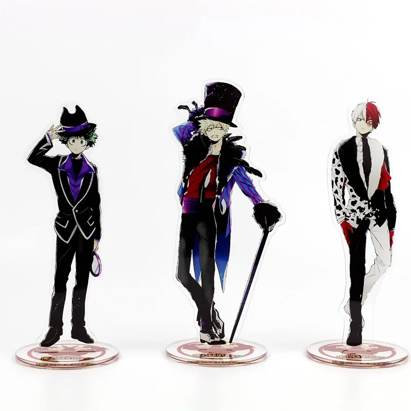 

21cm My Hero Academia Anime 3 Figure Acrylic Stand Model Toy Deku Might Shigaraki Tomura Anime Collection DIY Action Figures Toy