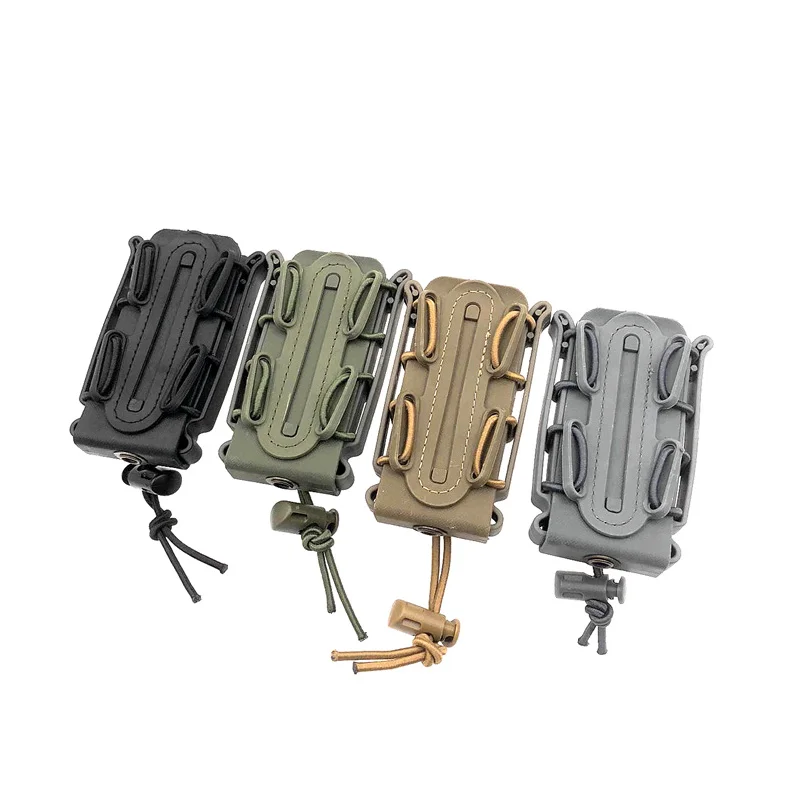 

Tactical Equipment 9mm Cartridge Case TPR Cartridge Case Outdoor Soft Shell Wearable Belt Accessory Box