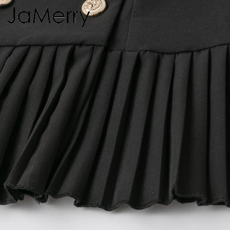 Женское винтажное двубортное платье JaMerry офисный Повседневный блейзер с