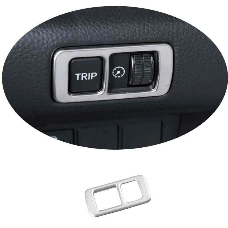 Автомобильная сталь серебристый титановый переключатель фар рамка управления