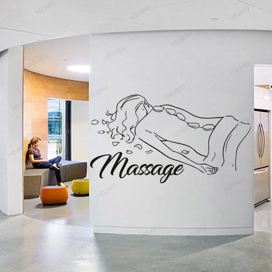Massageg Наклейка на стену окно спа декор для салона красоты расслабляющее тело