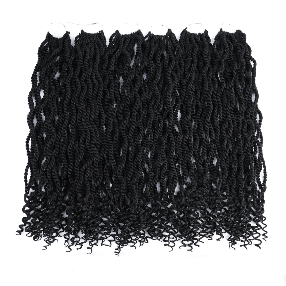 

20 Inch Senegalese Twist Crochet Braids Hair Ombre Pre-looped Curly End Braids Kinky Twist Dread Locks Braiding Hair Extensions