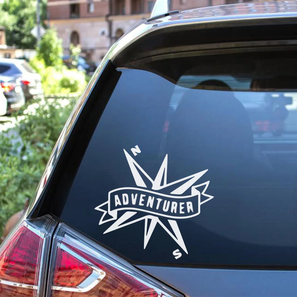 Мультфильм Adventure Car Sticker живопись Компас для наклейки на автомобильные окна