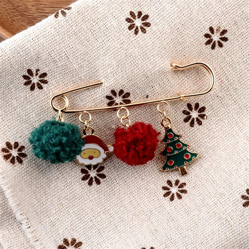 Модная брошь милая Рождественская елка олень Санта Клаус детские подарочные