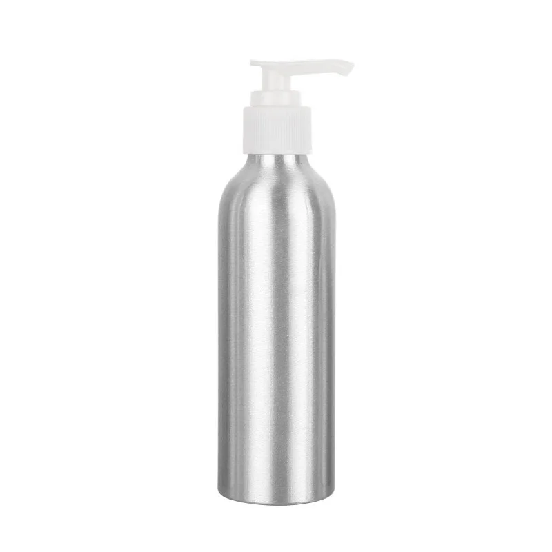 Empty Refillable Cosmetic Sanitizer Shampoo Container Aluminum Pump Bottle High Quality Corrosion Resistant Portable Pump Bottle images - 6