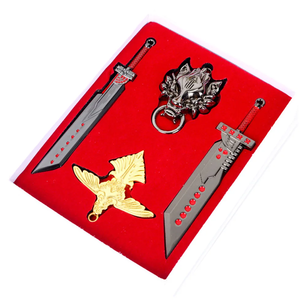 

Final fantasy FF7 Cloud Strife Claude sephiroth broadsword оружие металлический меч Косплей модель аксессуары Подарки 4 шт