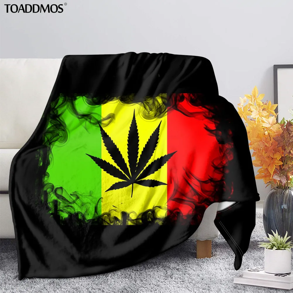 

Мягкое Флисовое одеяло TOADDMOS, разноцветное, с конопляными листьями, для детей и взрослых, мягкое, тонкое, стеганное одеяло для дивана ворсово...