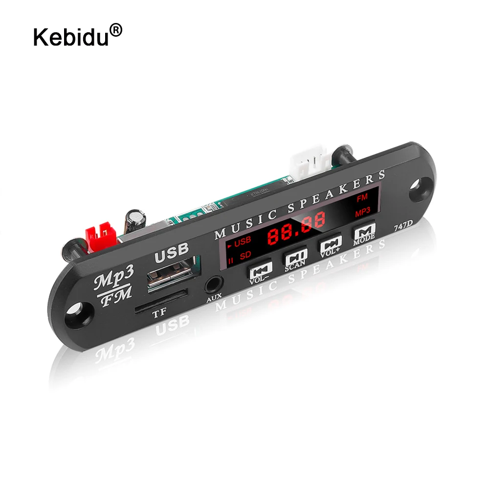 MP3 декодер kebidu 6 в 9 12 В плата Удаленный модуль AUX 3 5 мм TF FM радио аудио mp3 плеер USB для